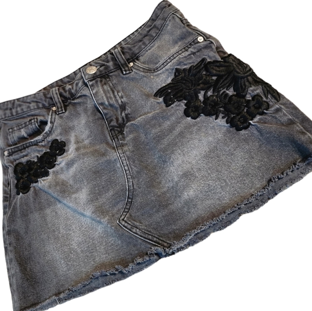 Bdg Denim Women's Jean's Mini Skirt Size S charcoal - Picture 5 of 10